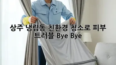 상주 냉림동🏡 친환경 청소로 피부 트러블 Bye Bye! 👋
